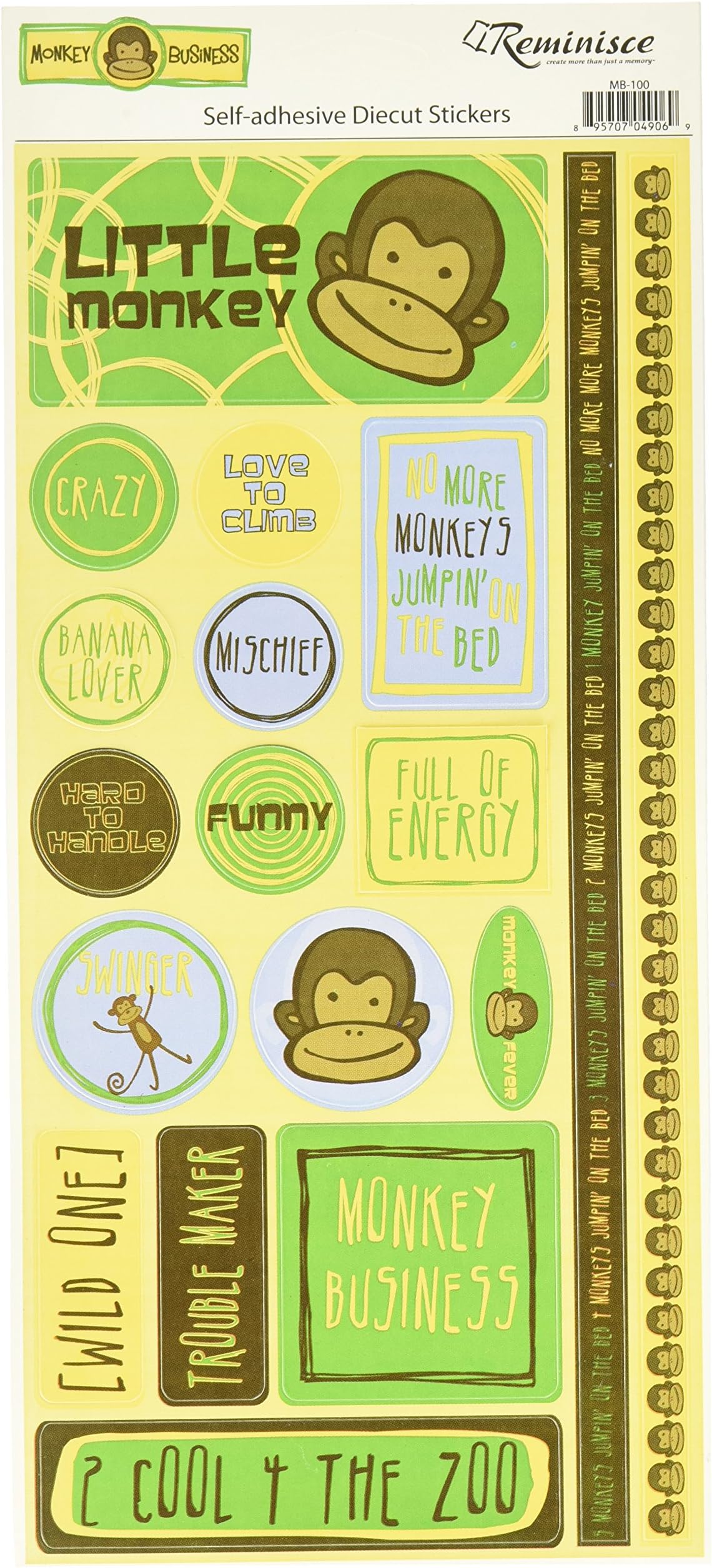 Reminisce Monkey Business Phrase Sticker