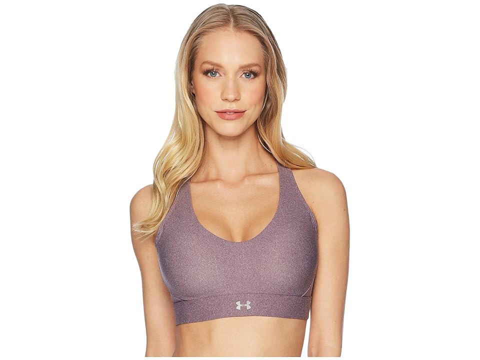 

Under Armour Balance Mid Heather Bra (Merlot Fade Heather/Neon Coral/Metallic Iron) Women's Bra