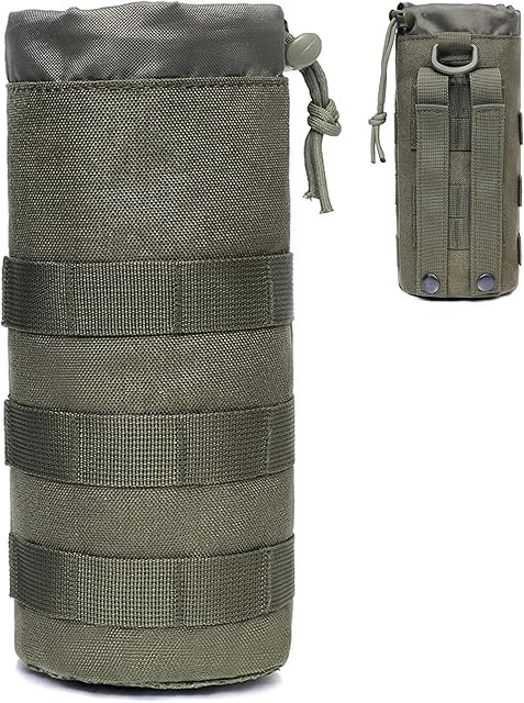 Azarxis Tactical Bottle Pouch Molle Bottle Holder Holster Military Hydrration Bottle Carrier Bag with Adjustable Detachable Webbing