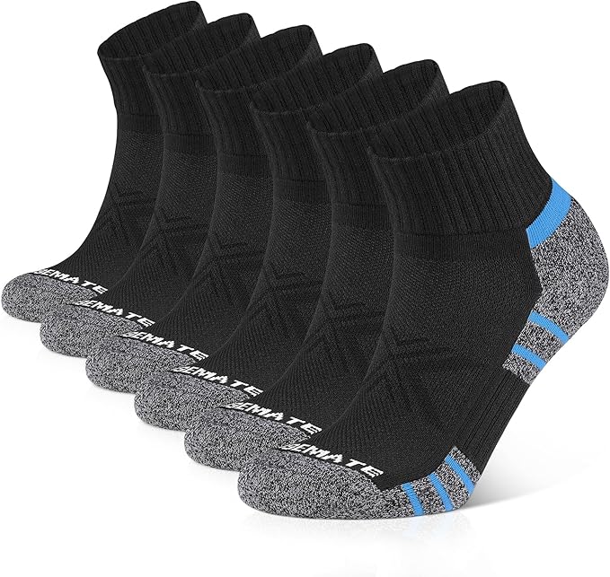 120 Pairs Men's Quarter Ankle Socks Bulk Pack – Athletic Moisture-Wicking, Unisex For Men & Women (Black, White, Gray)