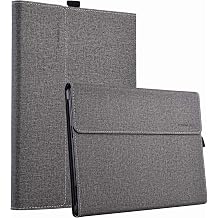 Surface Pro X Case - Fits Keyboard and Kickstand, Premium PU Leather Cover with Multiple Angle Viewing for New Surface Pro X 2019 Released / 2020, for Surface Pro X, Light Grey