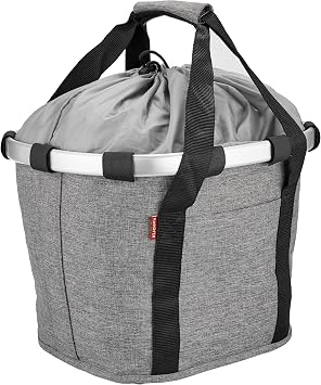 KLICKfix Unisex - Adult Twist Bicycle Basket, Silver, Plain
