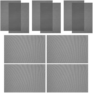 10 Sheets Black PVC Eye Mesh Sheets for Fursuit Masks, DIY Crafting