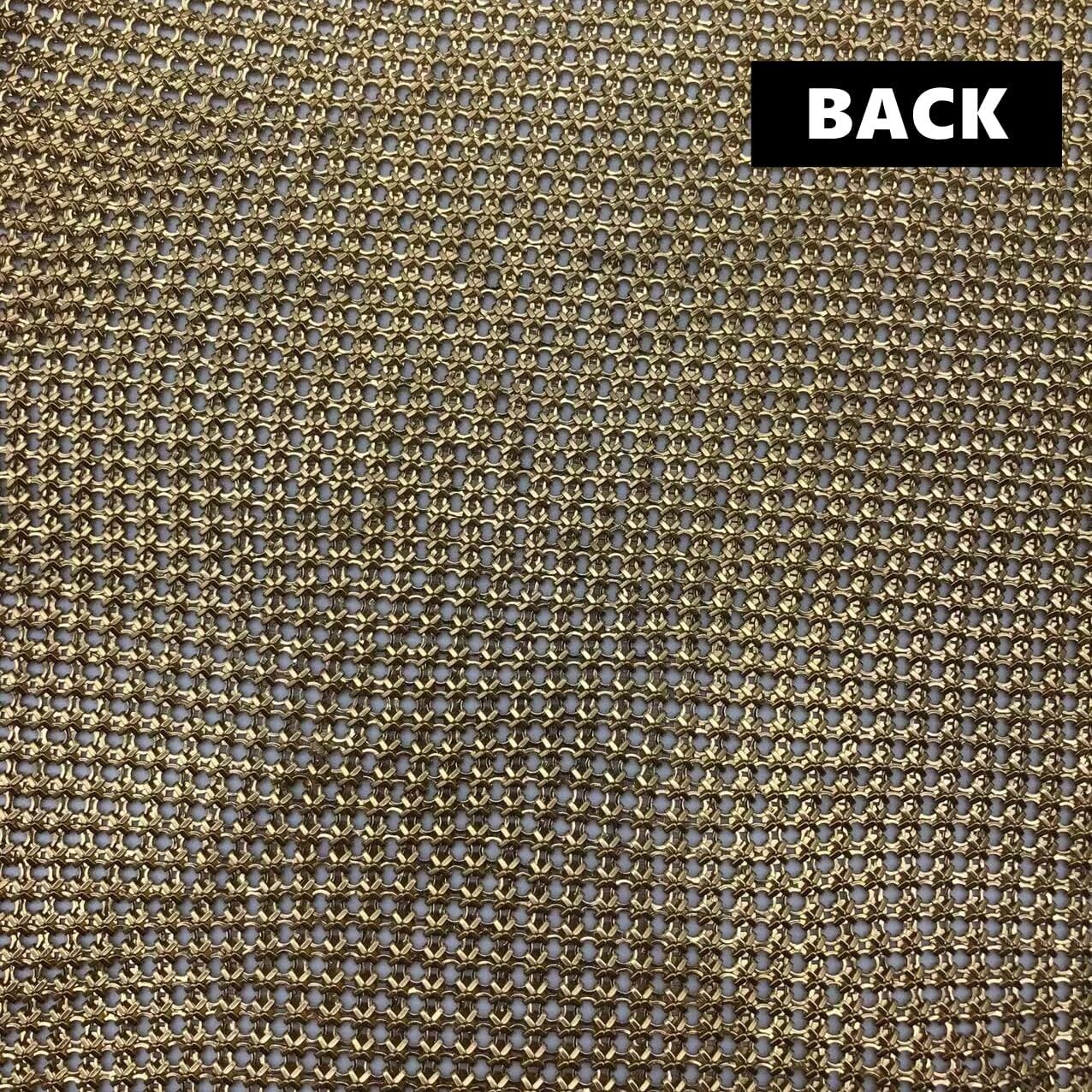 Sparkly Metal Mesh Fabric, 45 x 150 cm, Chainmail Jewelry Dress Craft Bag Making (Golden)