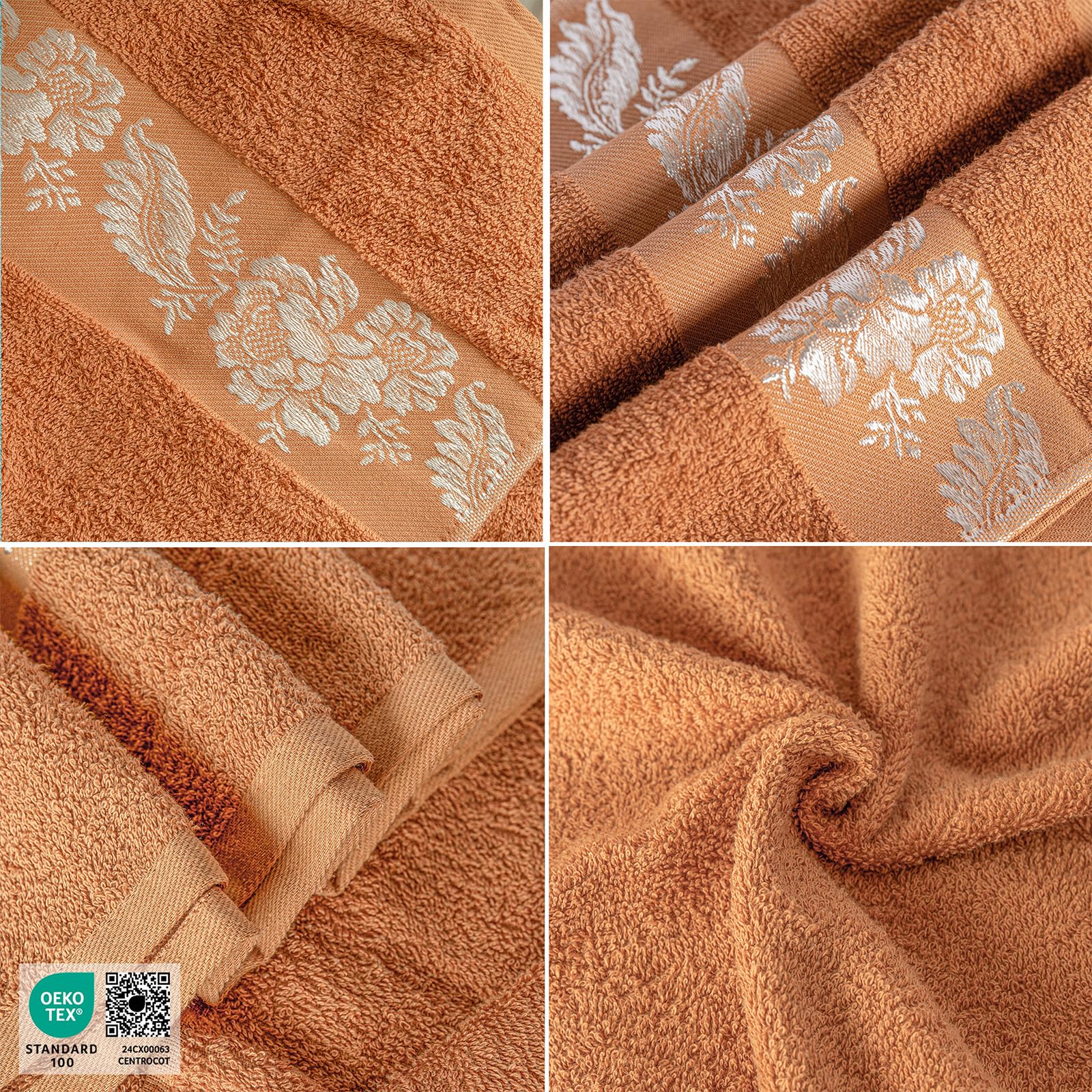 Lot 3 Serviettes Coton Nice Homeit - Serviette Bain Extra Grande Rose Fabriquée En Italie