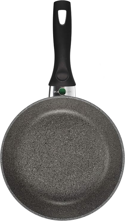 BALLARINI Non-Stick Frying Pan, Suitable for Induction, with Temperature Control, 20 cm, Aluminium, Ferrara Granitium