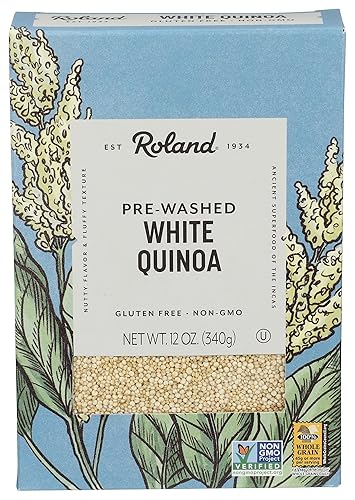 Roland Foods Quinoa blanca, prelavada, comida importada especial, 12 onzas