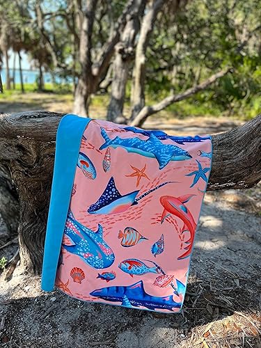 Miniatura 8 de PRIS+SAND Sharks & Friends - Toalla de playa de secado rápido para niños. Toalla de microfibra de 60 x 30 pulgadas a prueba de arena, absorbente,