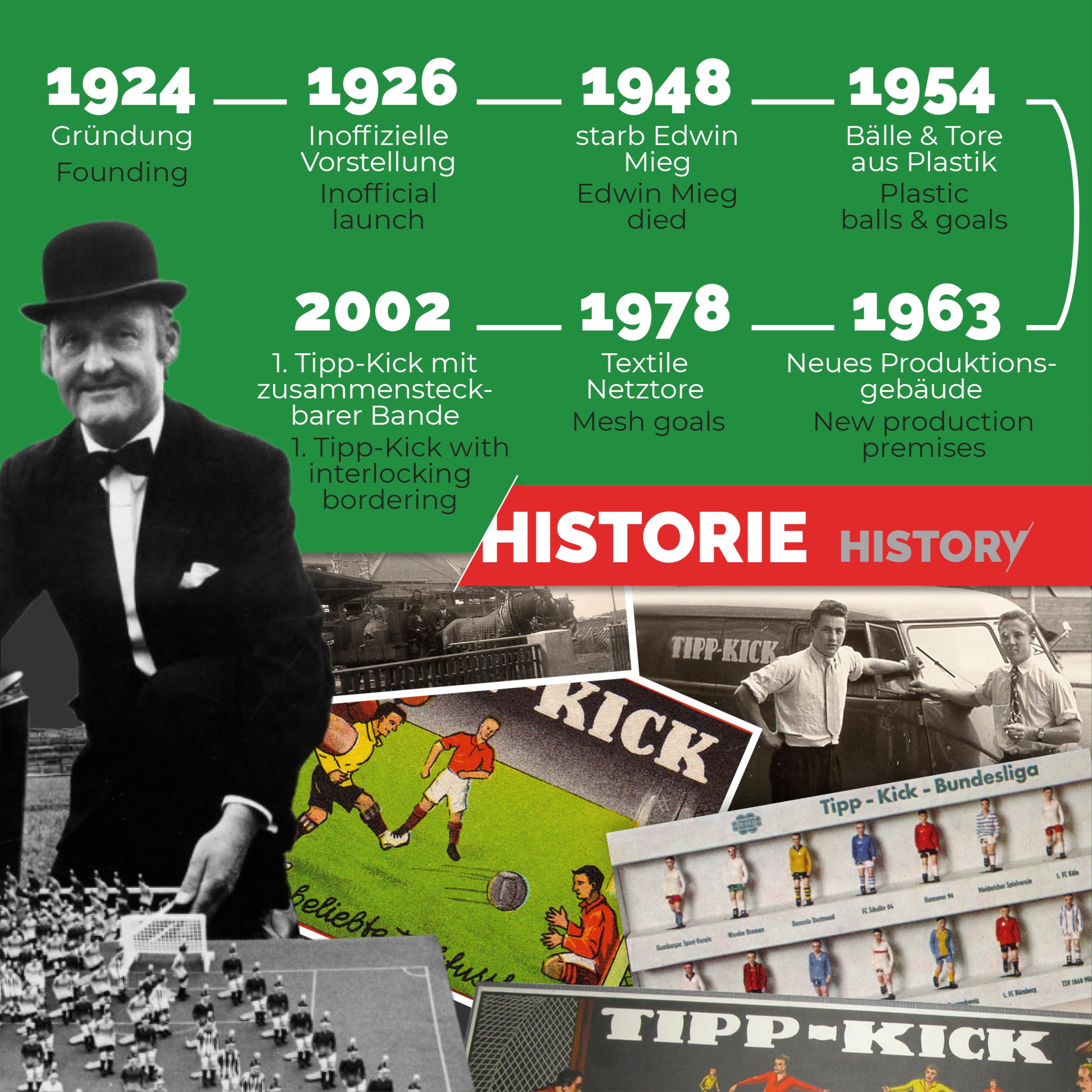 TIPP-Kick Dfb Classic 100 Anni Dfb Edizione Speciale – 2024 Gioco di Calcio per Bambini e Adulti con calciatori e portieri in Maglia da casa e da Trasferta della Squadra Nazionale DT