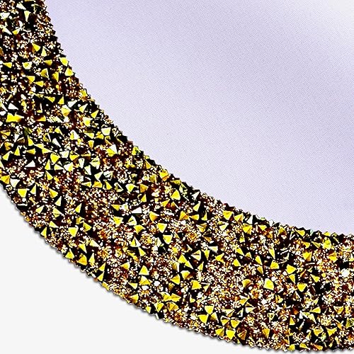 Miniatura 6 de Juego de 2 manteles individuales redondos, resistentes al calor, lavables, para cena, cocina, boda, decoración