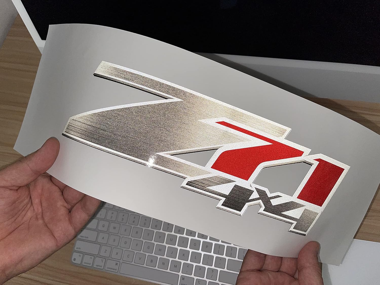 Z71 4x4 Metallic Silver Reflective Decals Chevy Silverado