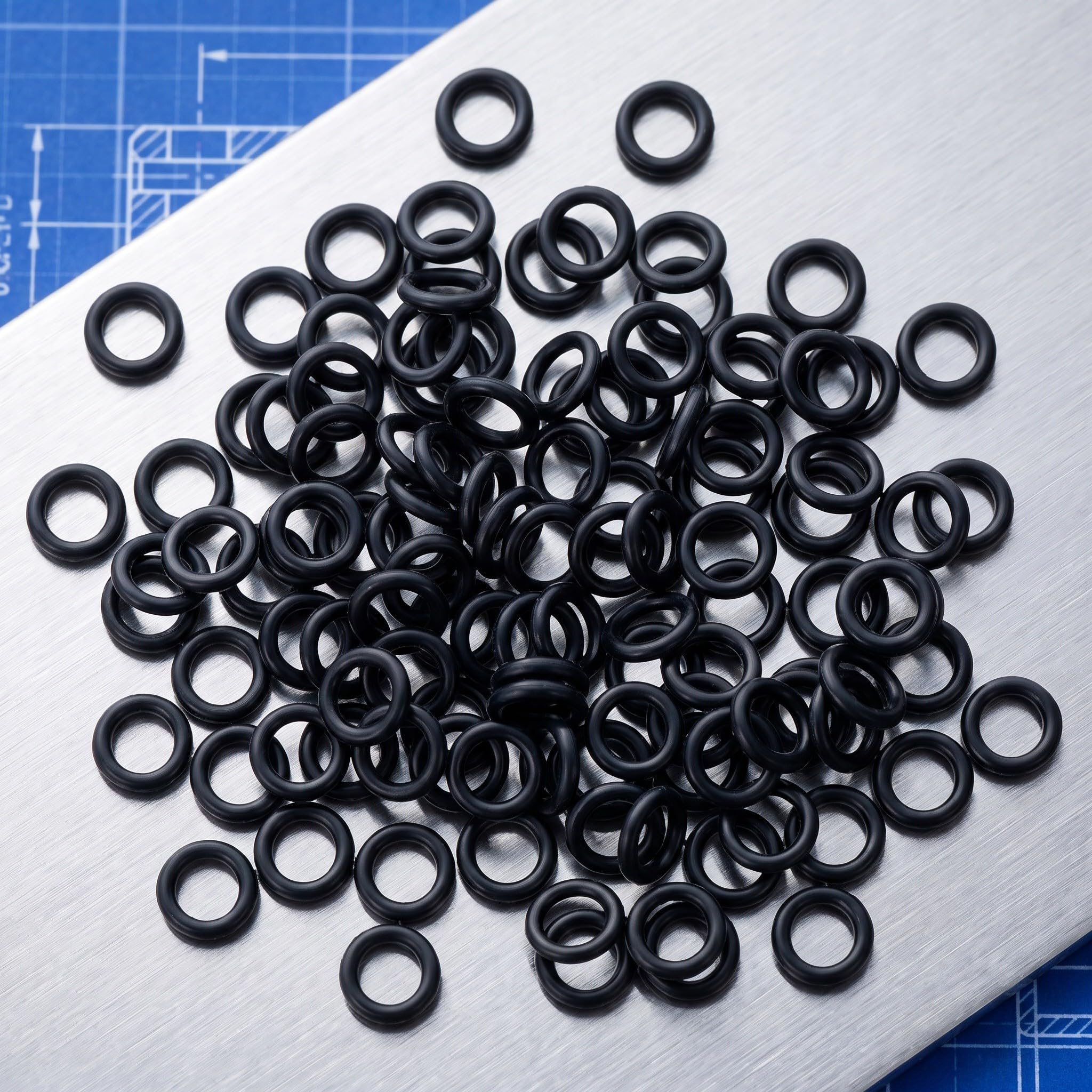 Zerodeko Kit de 500 juntas tóricas de caucho de nitrilo negro, 3 mm de