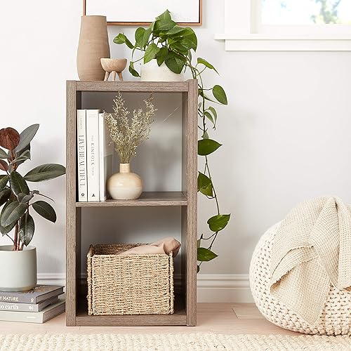 Miniatura 17 de Linon Home Decor Linon Dawes - Armario de almacenamiento con 2 compartimientos, color gris Gris,Gris 4,Blanco,2-Blanco,Blanco 6