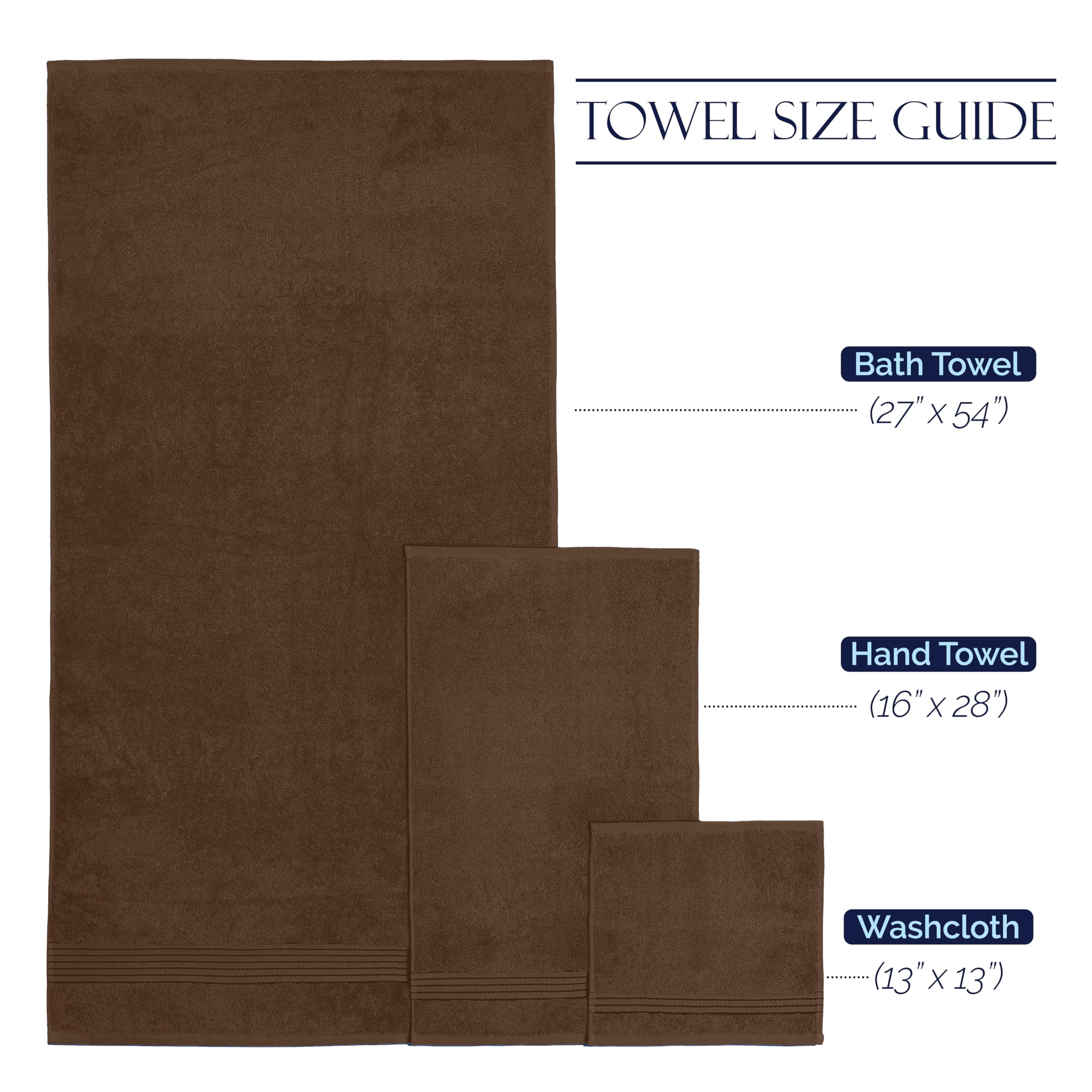 Elegant Comfort Set di 6 asciugamani in cotone di alta qualità, include 2 salviette, 2 asciugamani per le mani e 2 teli da bagno, 100% cotone turco, asciugamani altamente assorbenti e super morbidi