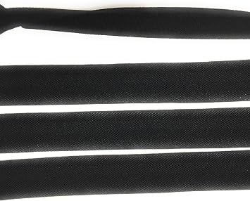 1 Black Elastic Twill Tape - Black Fold Over Twill Ribbon w/Center Fold r -5 Yards -