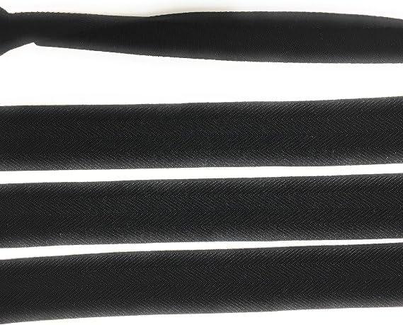 1 Black Elastic Twill Tape - Black Fold Over Twill Ribbon w/Center Fold r -5 Yards -