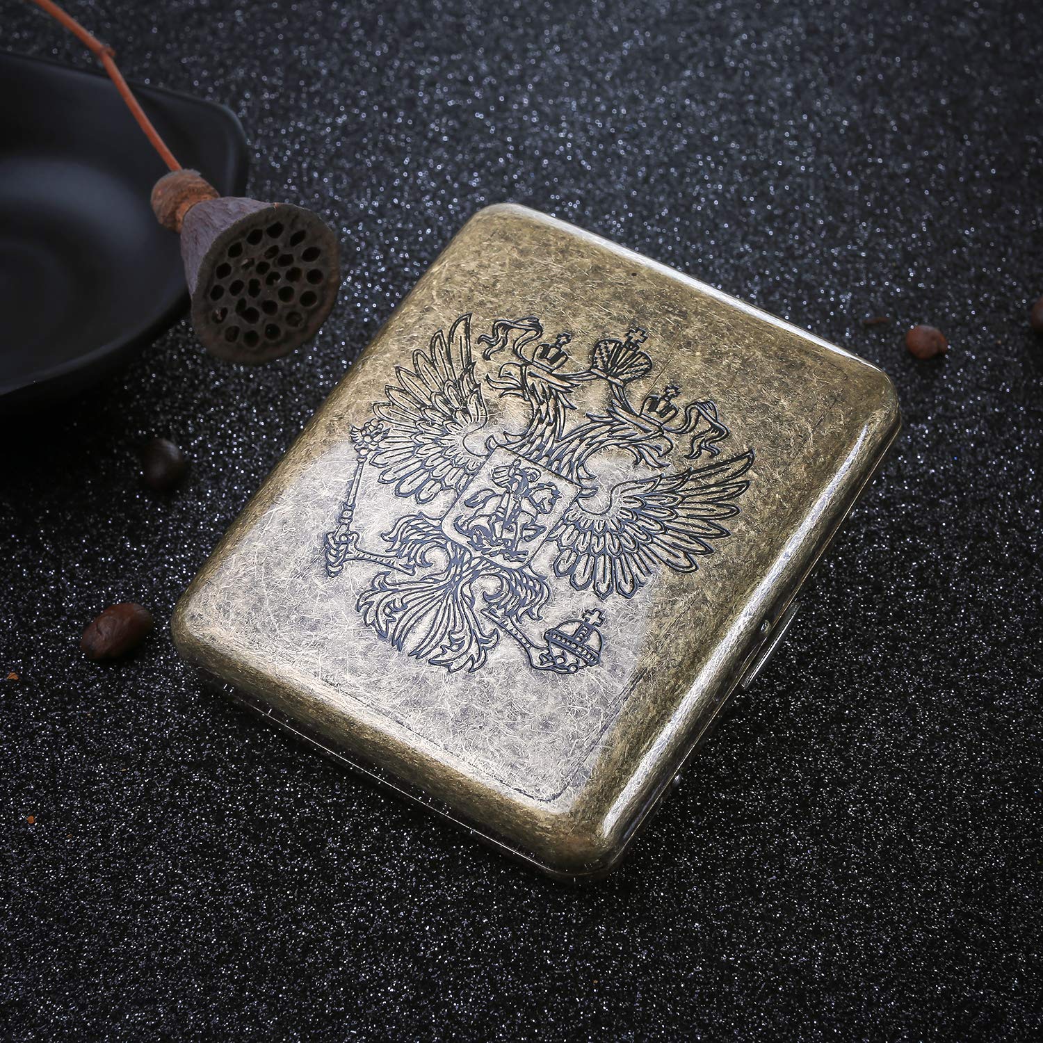 Portasigarette In Pelle PU - Doppio Scomparto Per 14 Sigarette, Con Confezione Regalo - Foto 4