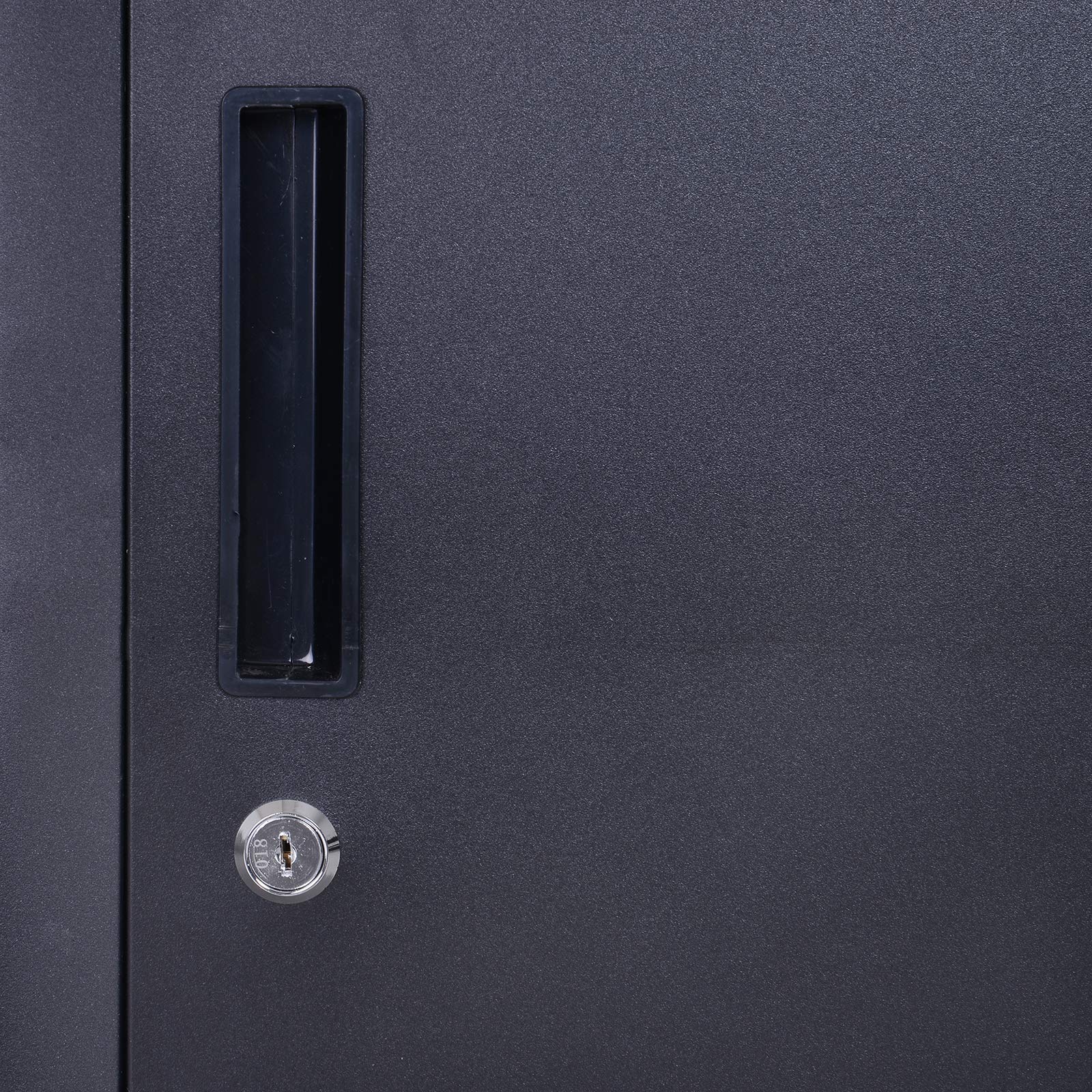 Vinsetto Armoire à Casiers à 4 Niveaux Casier Vestiaire 38x46x180 cm Noir