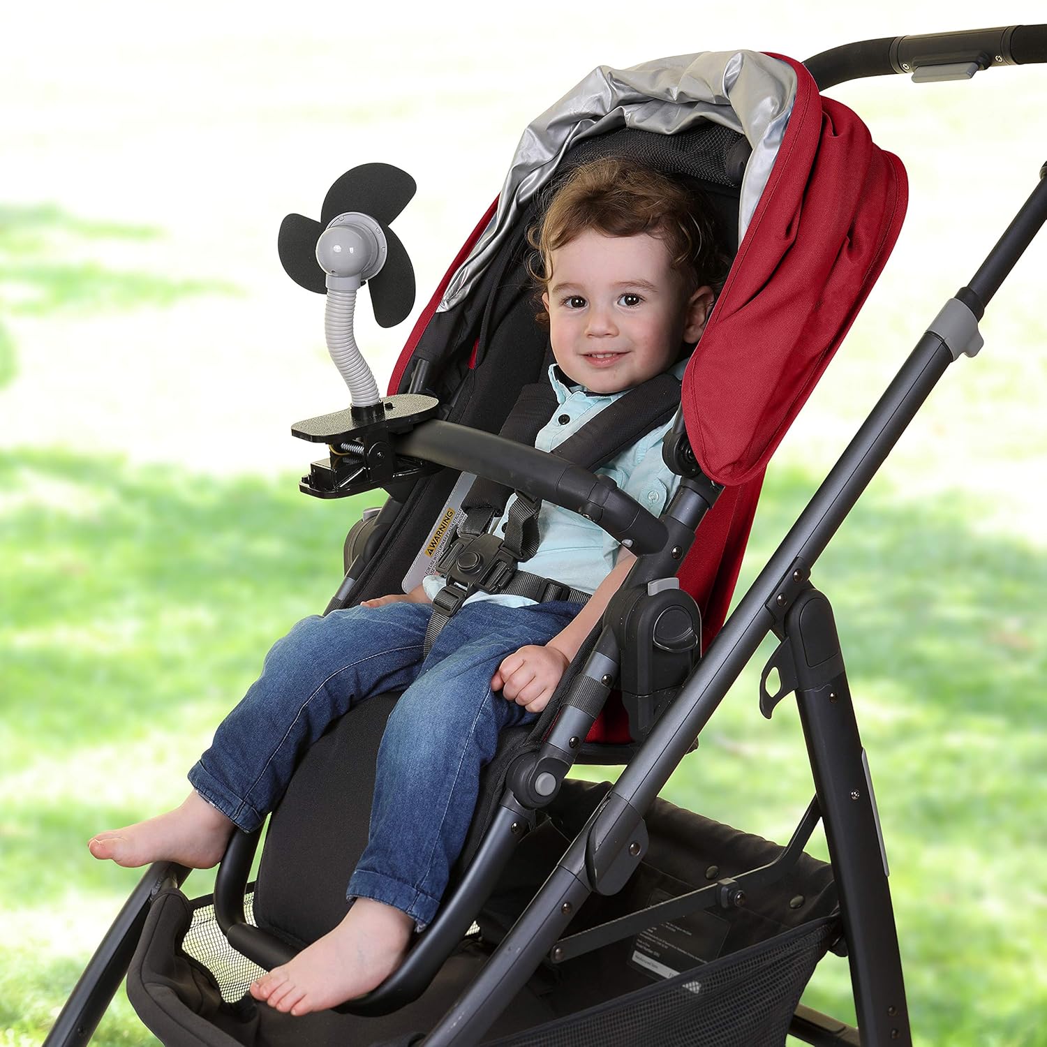 Little Chicks Portable Clip On Baby Stroller Fan, Flexible & Soft Harmless Blades : Baby