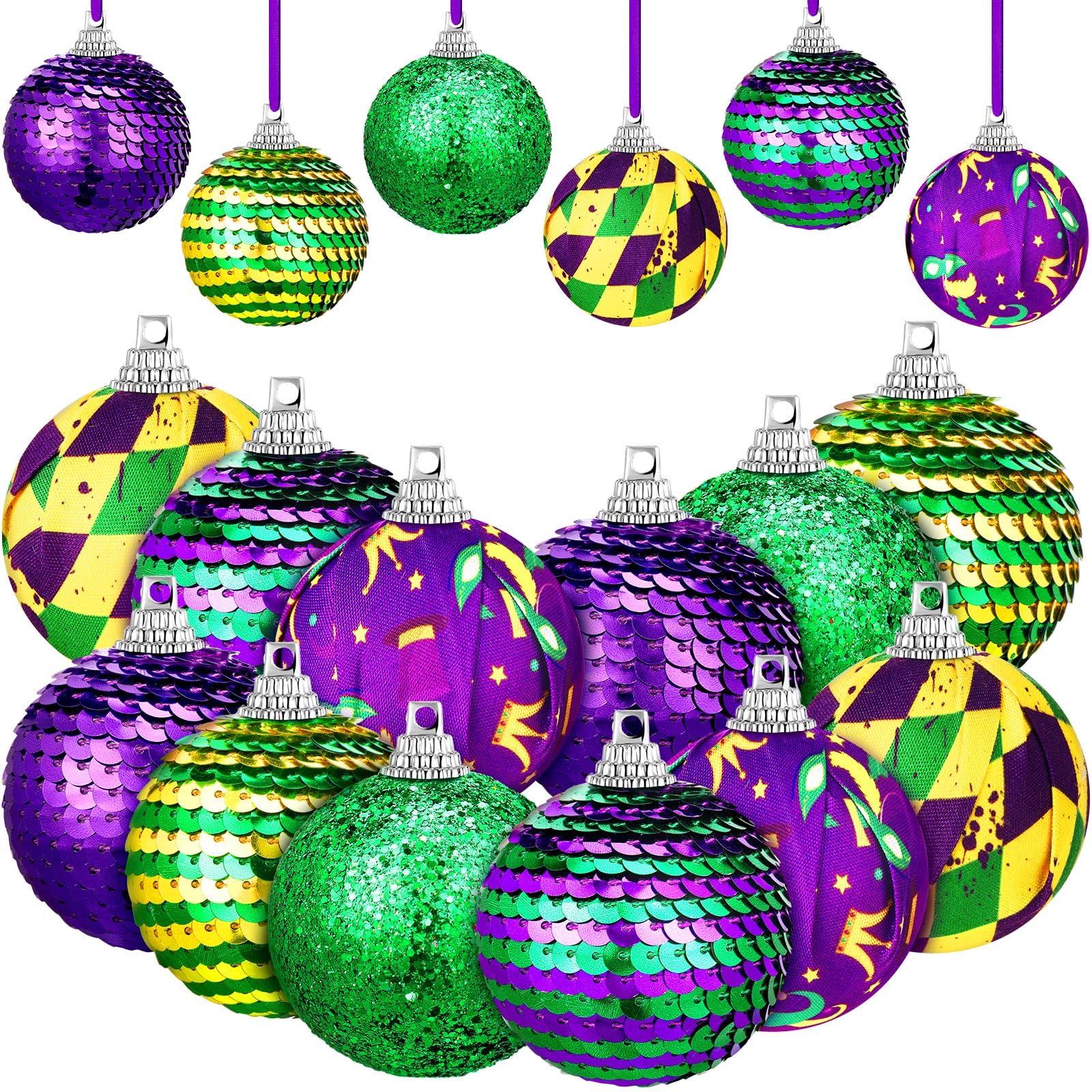 Boules Mardi Gras en tissu pour sublimer votre décoration de salon festif