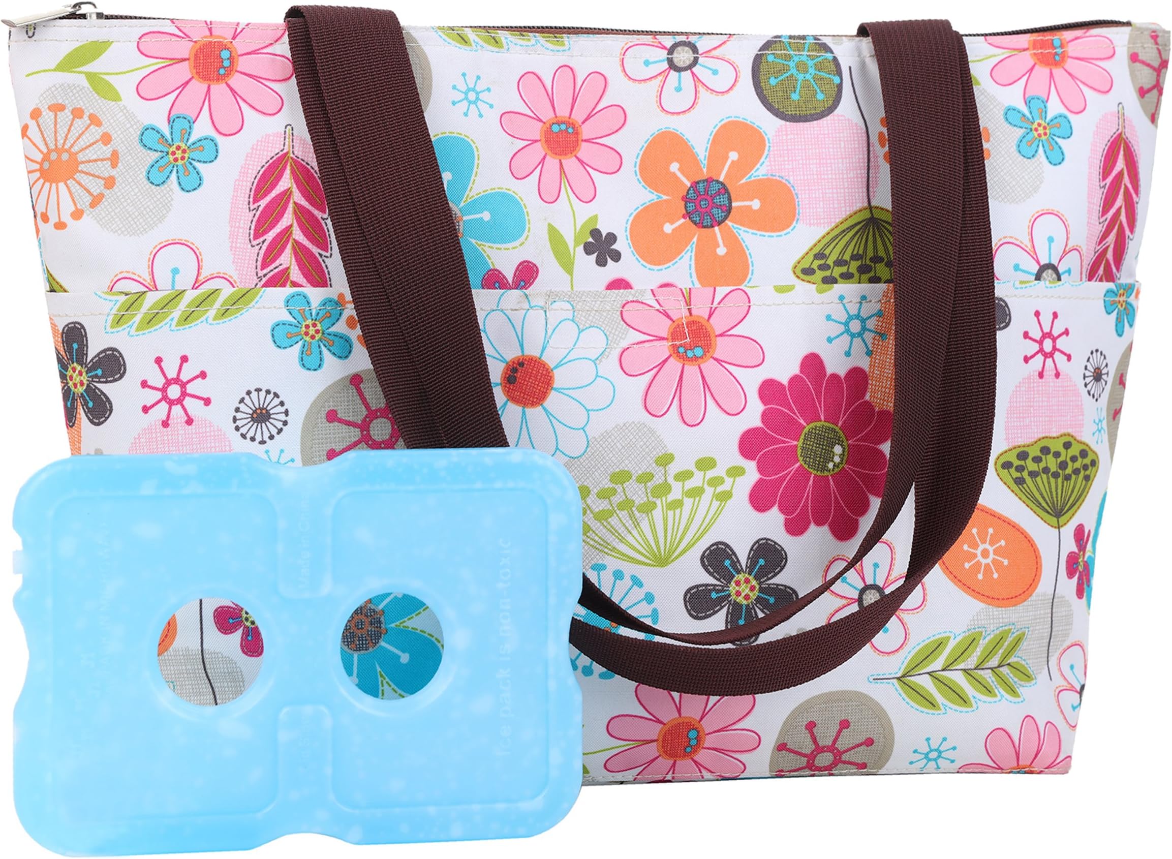 Dimayar Lunch Bag With Ice Pack Lunch Bag Tote Bag, Recyclable,Picnic Lunch Bag For Women 1 Lunch Bags & 1 Ice Pack VSH331
