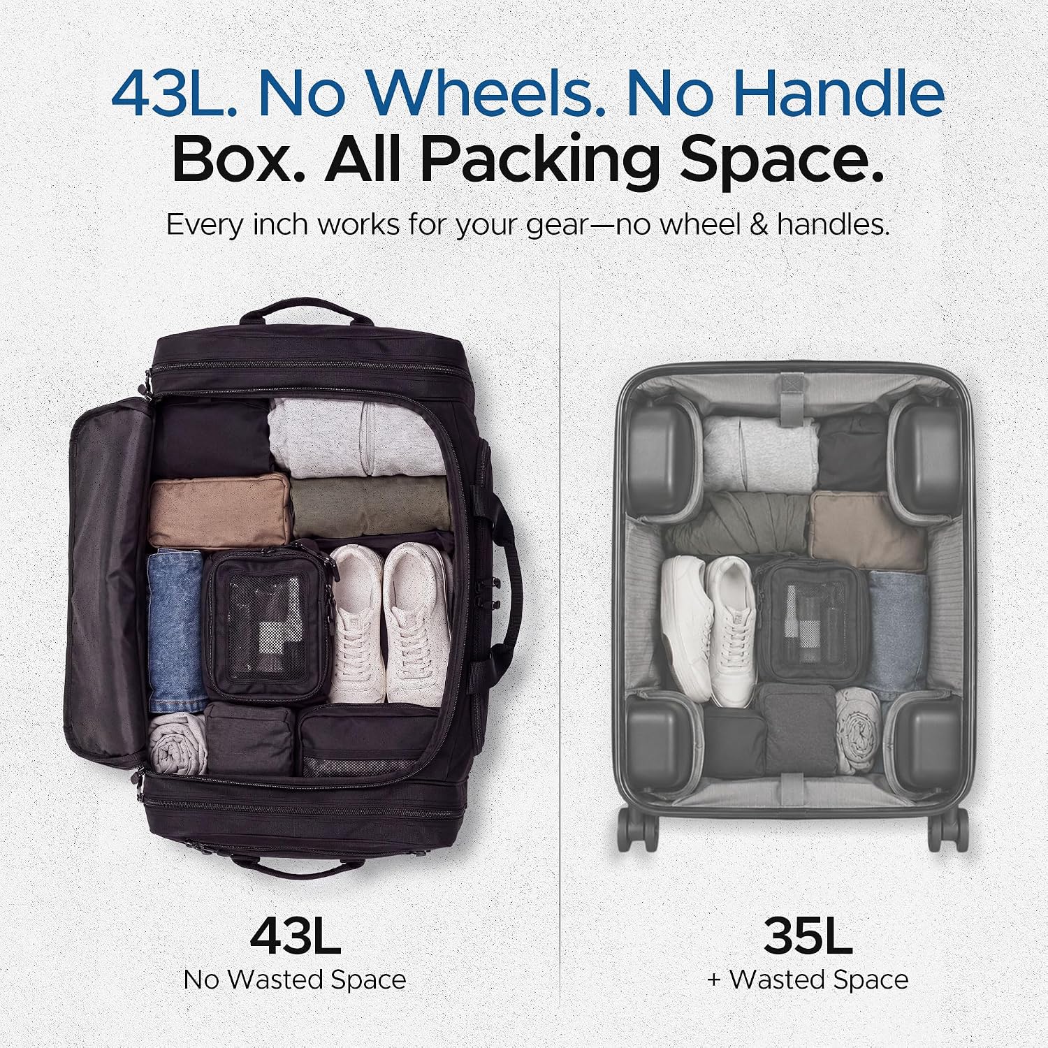 North Star Sports Flight Backpack, 43L Carry-On Travel Bag