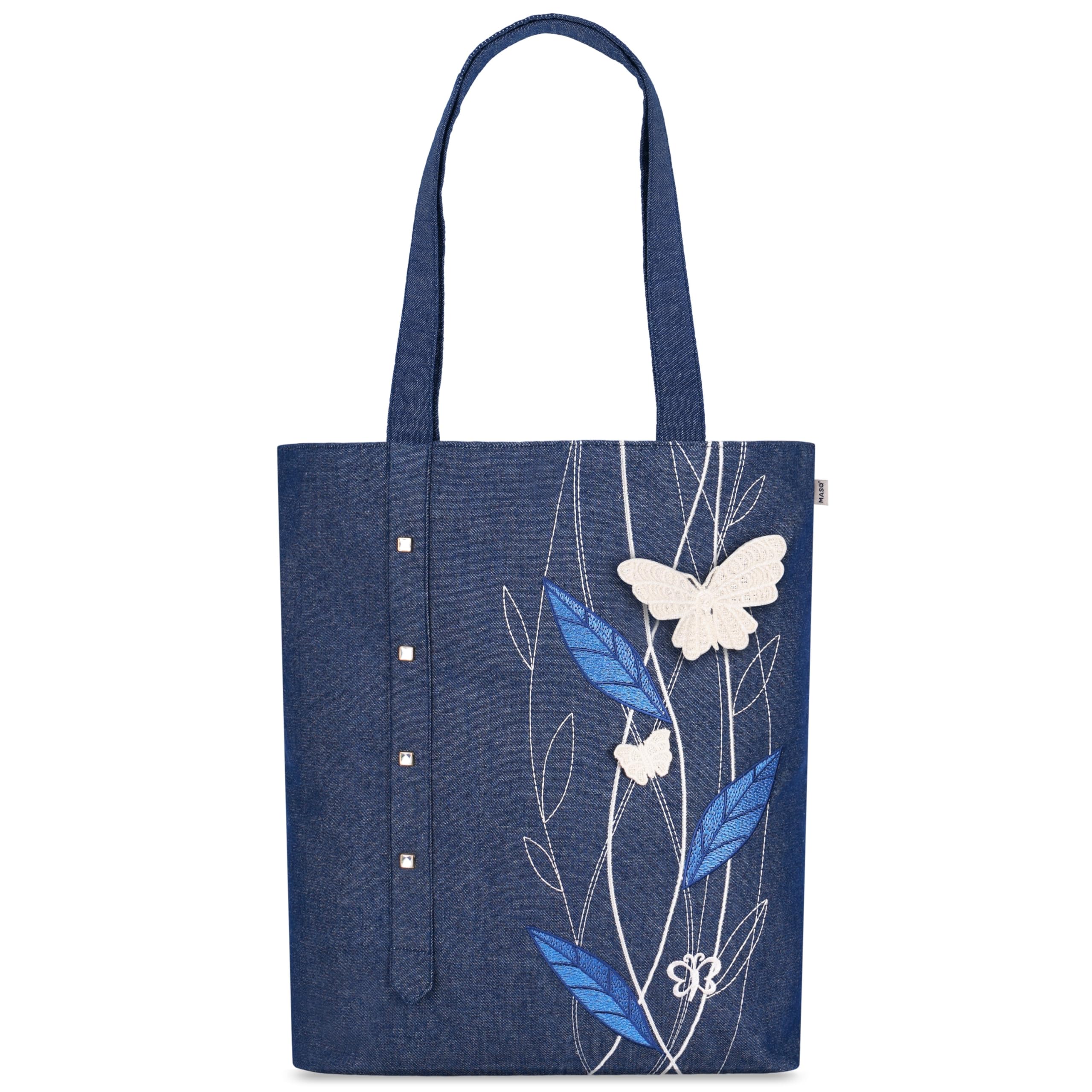 masq by Q-one Embroidered Large Tote Bag for Women,Tote Bag for Girls, Designer Stylish Cotton Handbags, Canvas Tote Bags for College-picture-54