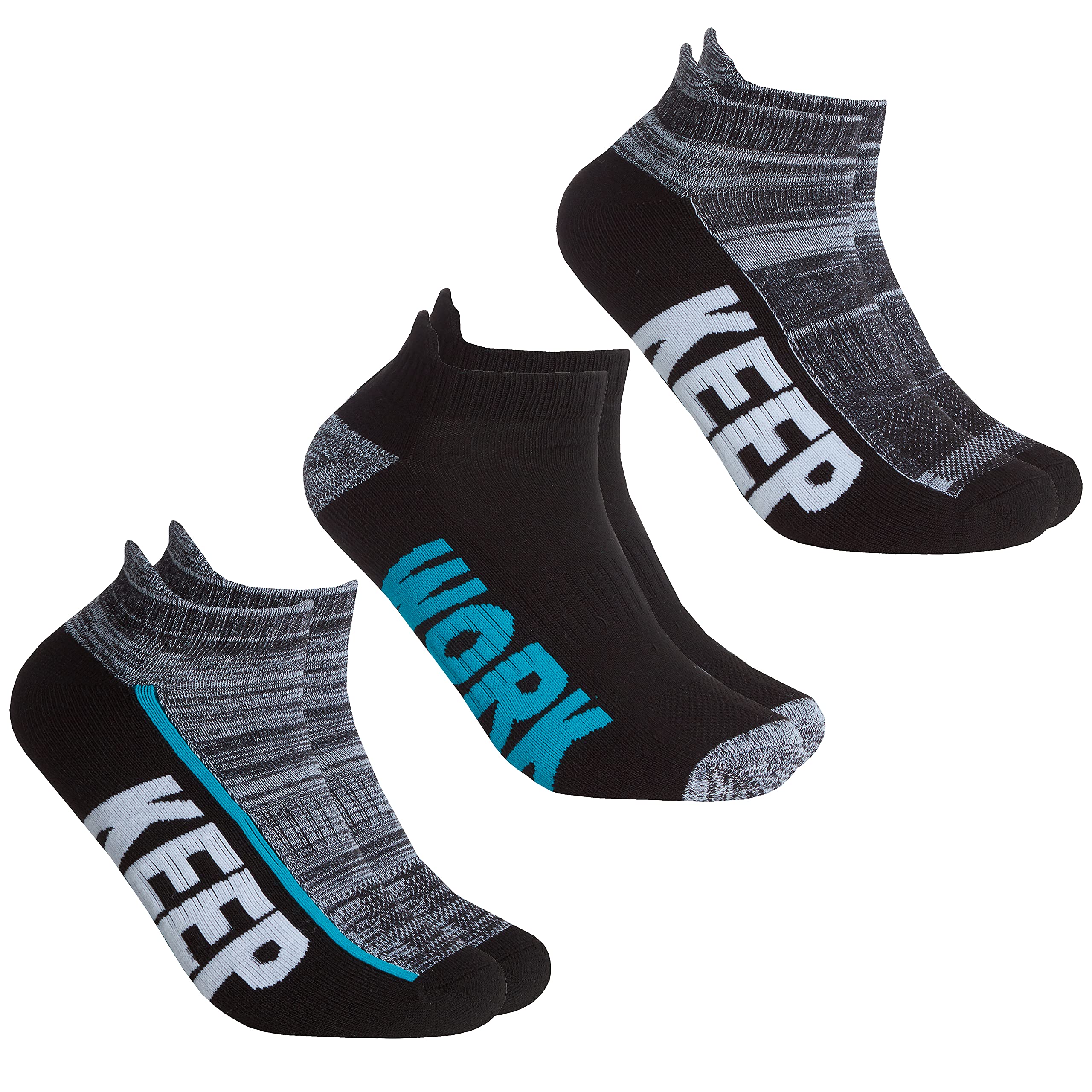 Metzuyan Boys 3 Pairs- Blue 2 3 Pairs Kids Childrens Trainer Liner Walk Run Jog Low Cut Ankle Socks Blue Size 12.5-3.5