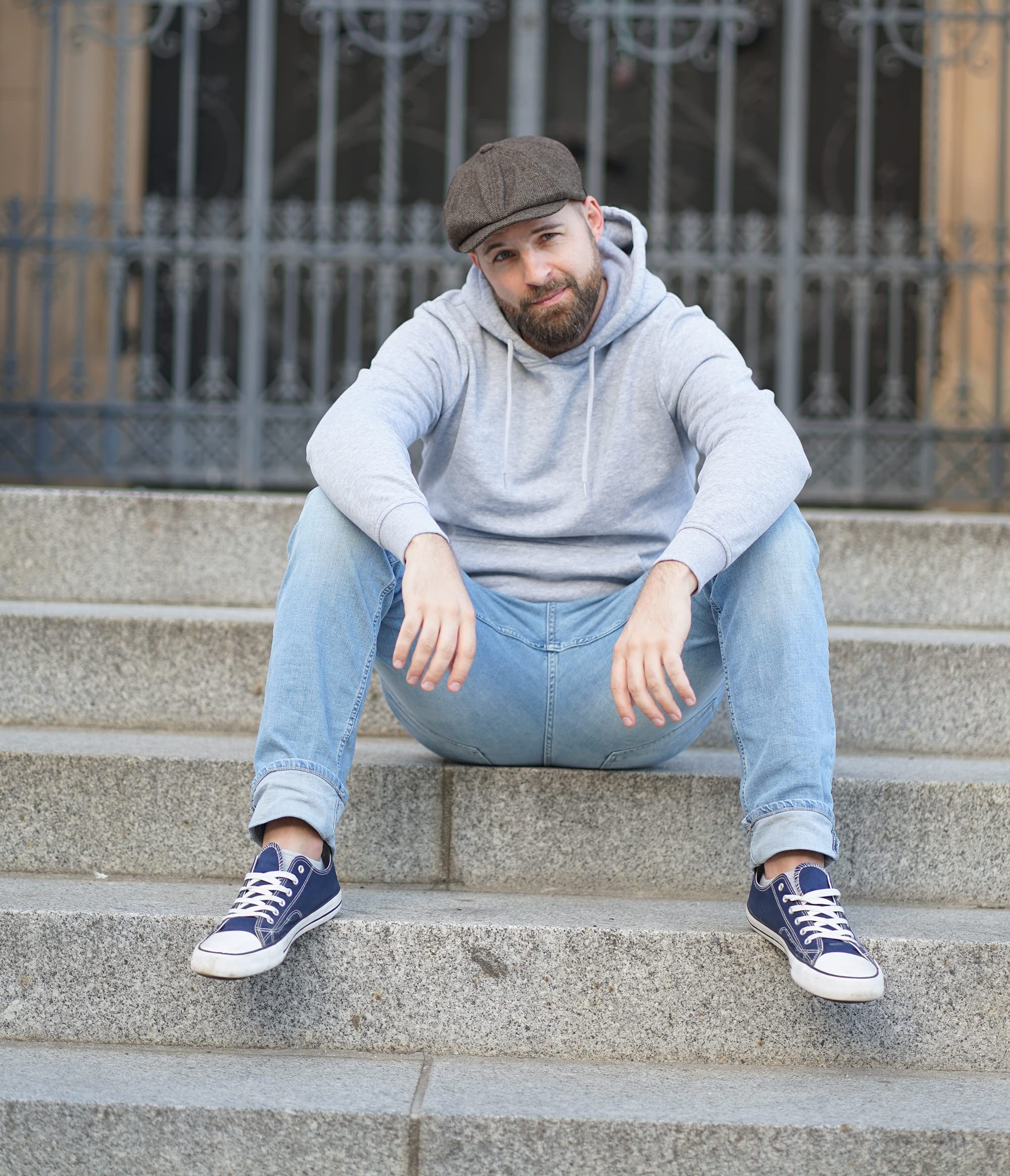 Schiebermütze Herren Schirmmütze Herrenmütze Newsboy Flat Cap Mütze