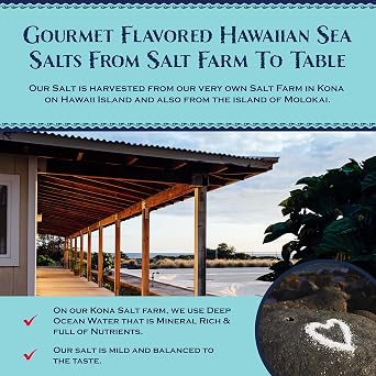 Sea Salts Of Hawaii Pure Kona Deep Sea Salt Hawaiian Sea Salt, 3.5 Ounce Bottle - Made in Hawaii
