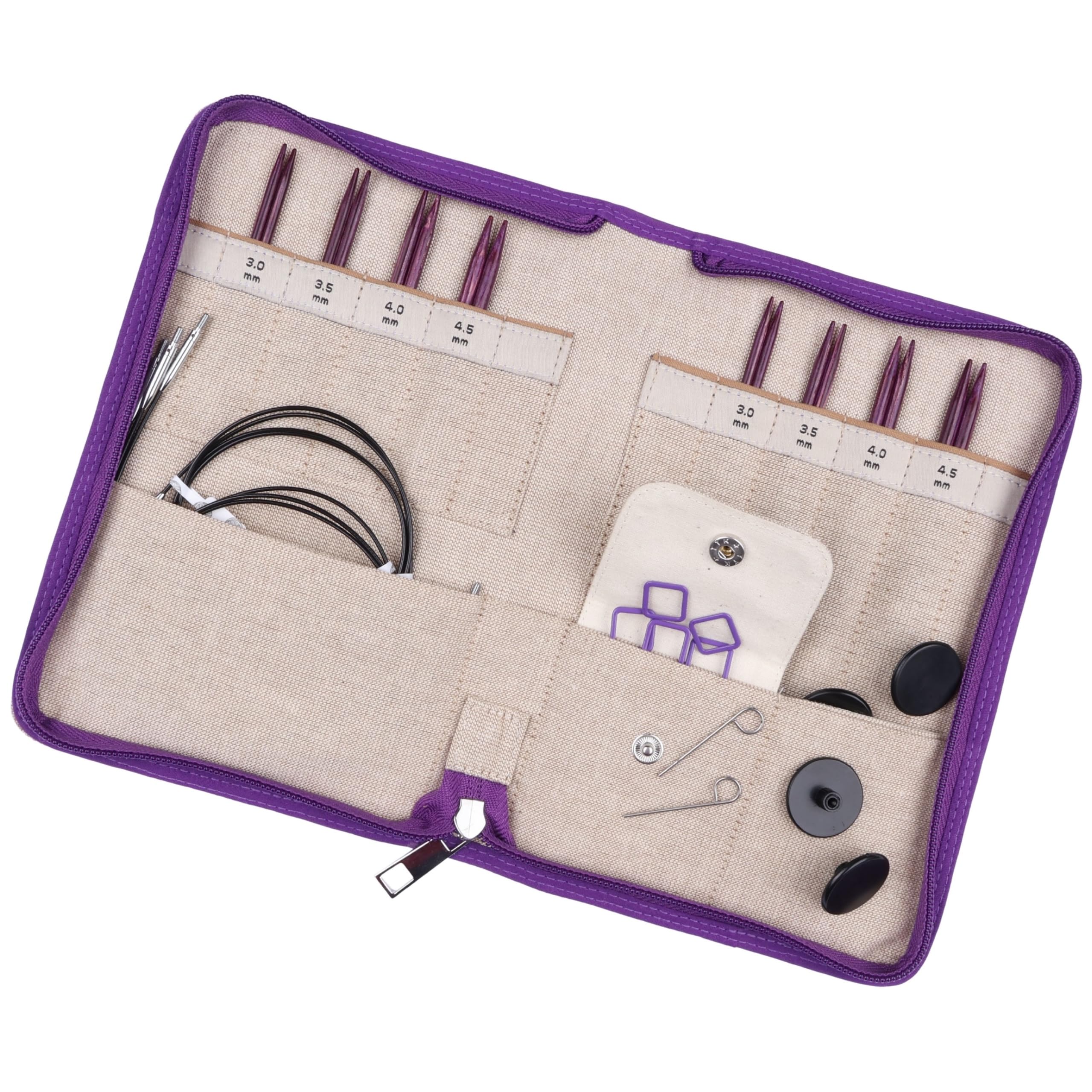 Amazon.co.jp: KnitPro Ginger Purple 付け替え式輪針セット 10cm