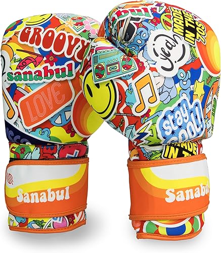 Miniatura 3 de Sanabul Sticker Bomb - Guantes de boxeo para adultos, Kickboxing, entrenamiento de MMA, saco pesado