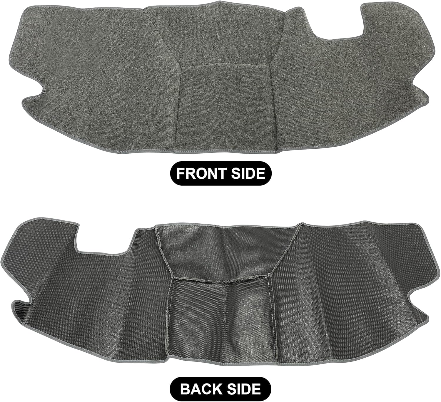 Kojem 6Pcs Full Set Carpet Kit Compatible with 1997-2006 Jeep Wrangler TJ Interior Floor Rug Mat Carpet Pad Grey