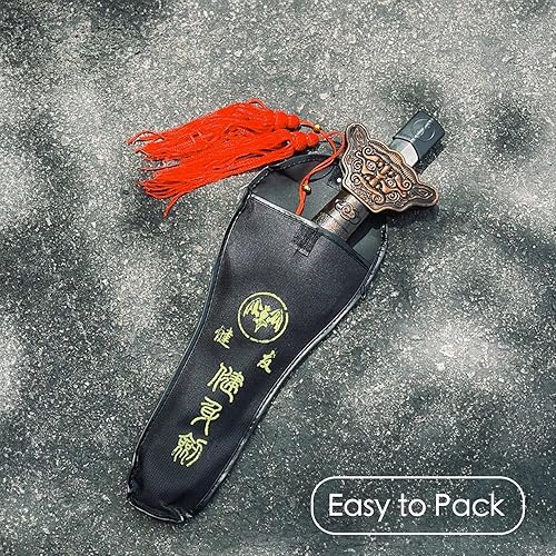Miniatura 4 de Espada de Tai Chi de 36 pulgadas, espada china de Kung Fu con funda de nailon, espada retráctil para práctica, entrenamiento, colección y regalos