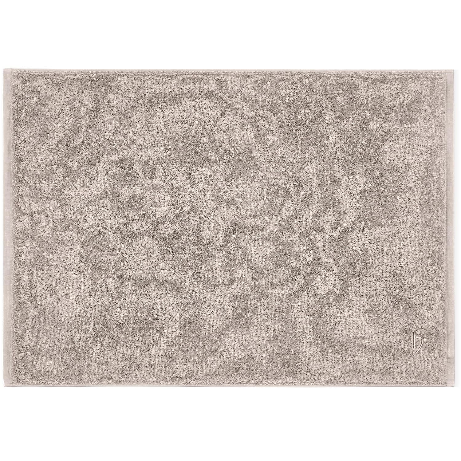 Herzbach Home Badtextilien Bundle Pura Sandgrau 6er Handtuch-Set 2er Badvorleger-Set 50x70 cm 100% Baumwolle