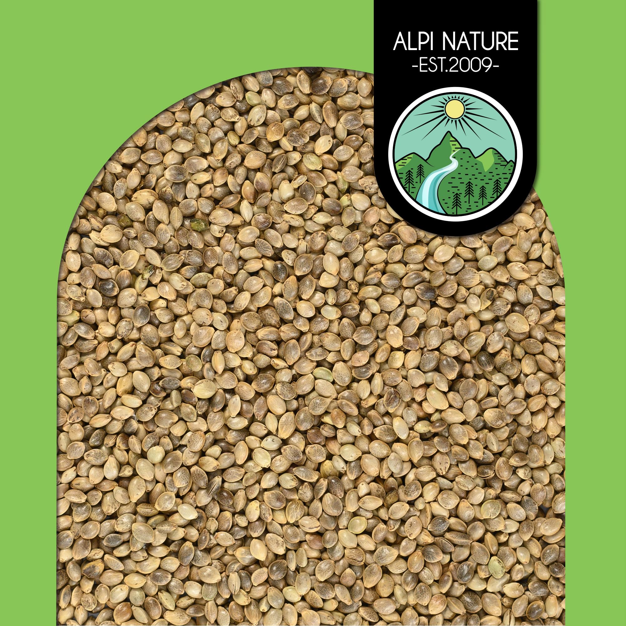 Alpi Nature Niełuskane Nasiona Konopi 500g, Niełuskane Nasiona Konopi, Całe Niełuskane Ziarna Konopi