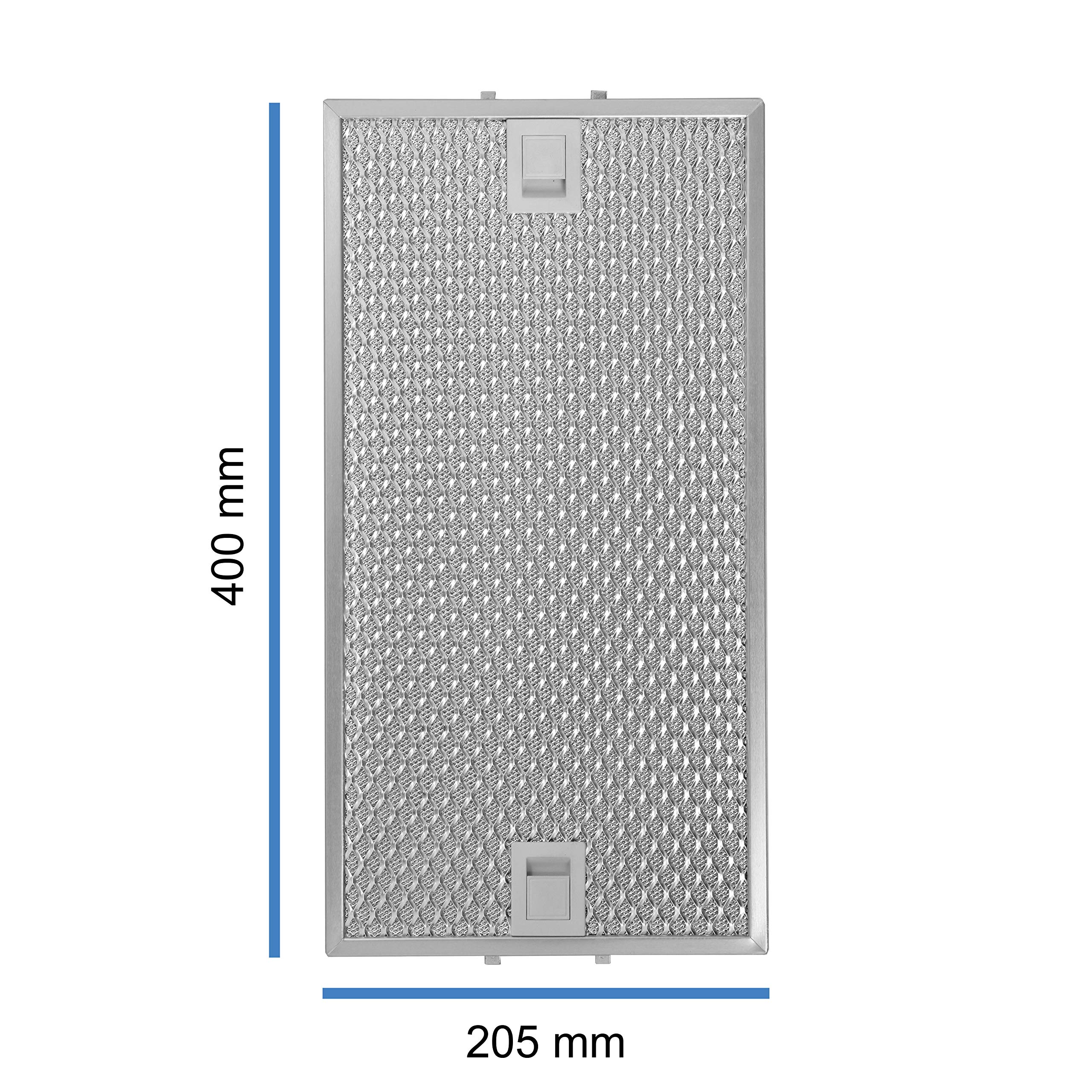 AllSpares Filtro de grasa metálico para campanas de cocina Bosch Siemens Neff Gaggenau 00434107, 434107 | 403 x 208 x 8 mm