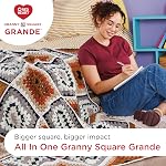 Red Heart All in One Granny Square Grande Almandine Yarn - 3 Pack of 250g/8.8oz - 100% Acrylic - #4 Worsted (Medium) - 440 Yards - Knitting/Crochet