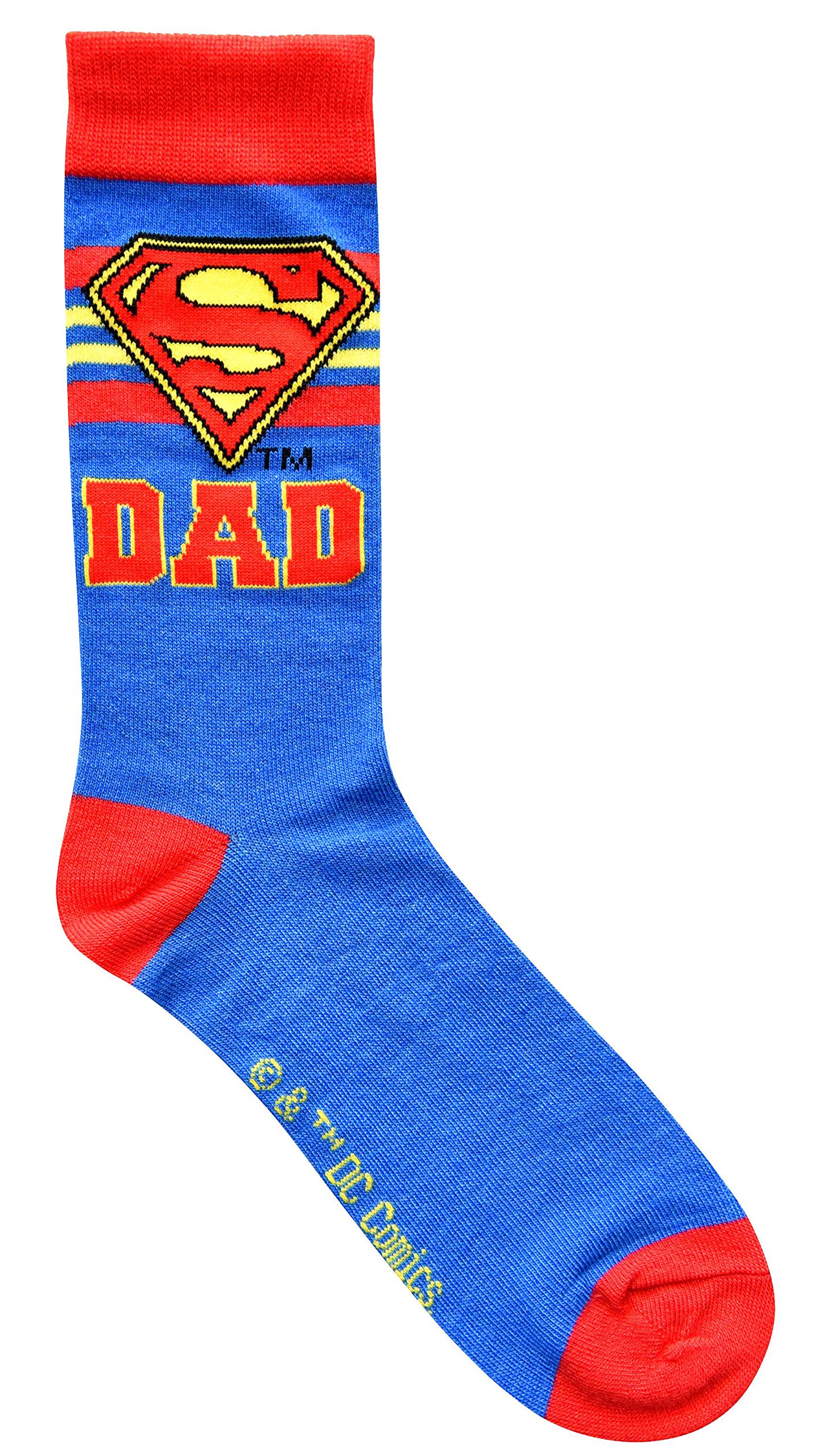 Hyp Superman Logo Super Dad Black Men's Crew Socks Size 6-12