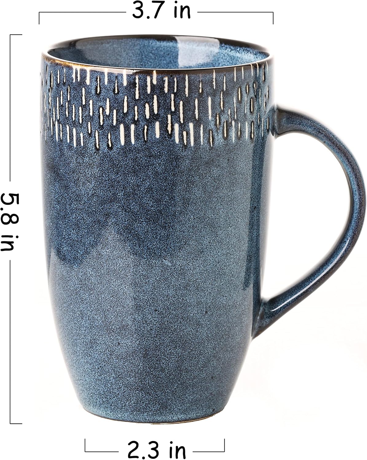 Large Ceramics Coffee Mugs,21 OZ,Large Handle Design,Extra Large Tea and Coffee Cup for Office and Home，Microwave And Dishwasher Safe(Color:21 oz blue) image 2