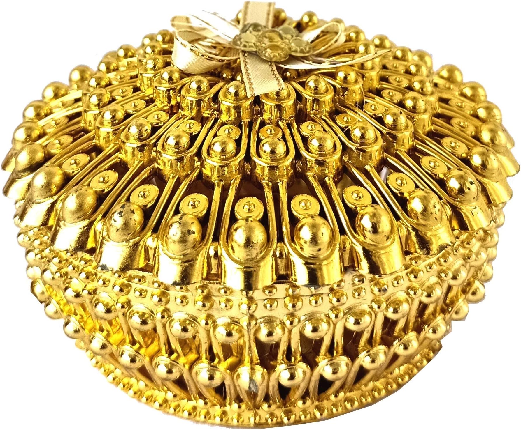 Elite Store ES Plastic Golden Colour Round Gift Box