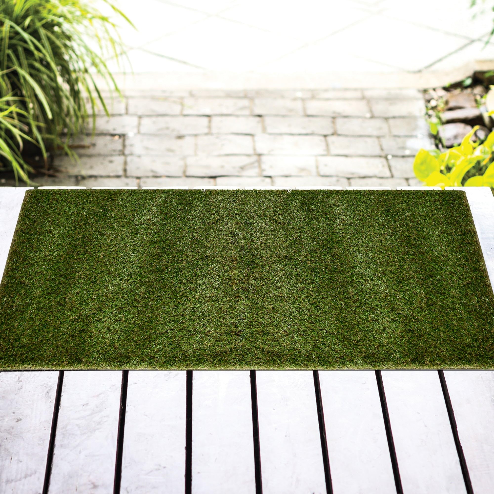 iCustomRug Ivy, Thick Realistic Grass Mats 2' X 3' Synthetic Turf with ...