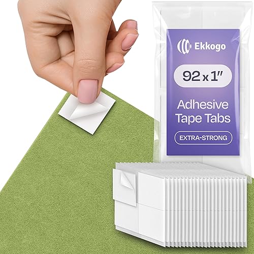 Cinta adhesiva de doble cara para paredes, paquete de 92 unidades, cinta de espuma para paneles acústicos de fibra y espuma, autoadhesiva fuerte