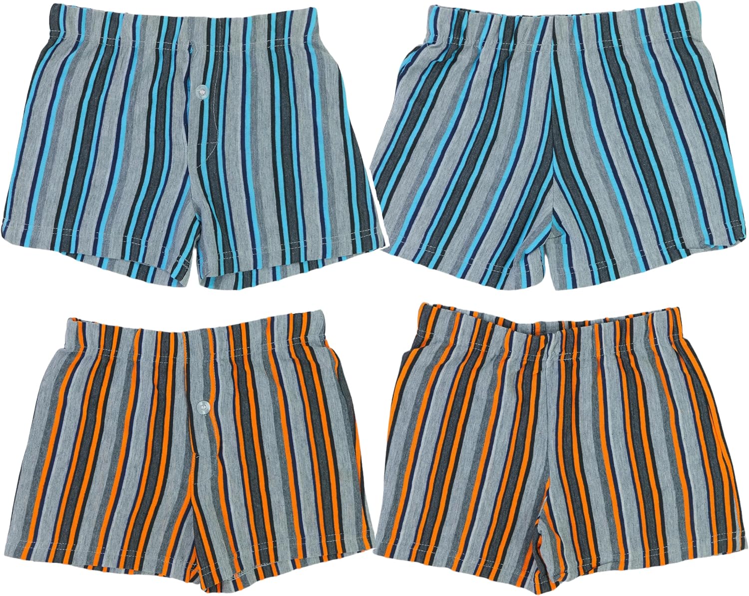 ToBeInStyle Boy's Pack of 6 Cotton Striped Boxer Shorts