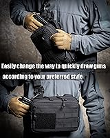 Vista 8 de Bolso Táctico de Cinturón de Pecho Oculto para Transporte Discreto CCW, Bolso Molle IFAK EMT Organizador Médico para Caza al Aire Libre, Tiro
