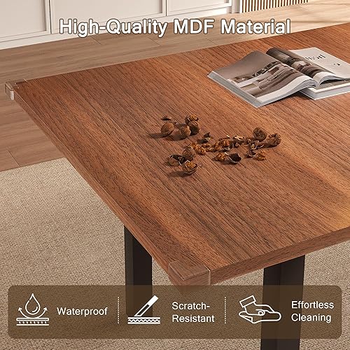 Miniatura 7 de Mesa de comedor extensible Einhomn para 4-6 personas, mesa moderna de 63" para cocina, mesas de comedor estilo granja para comedor, cocina, oficina,