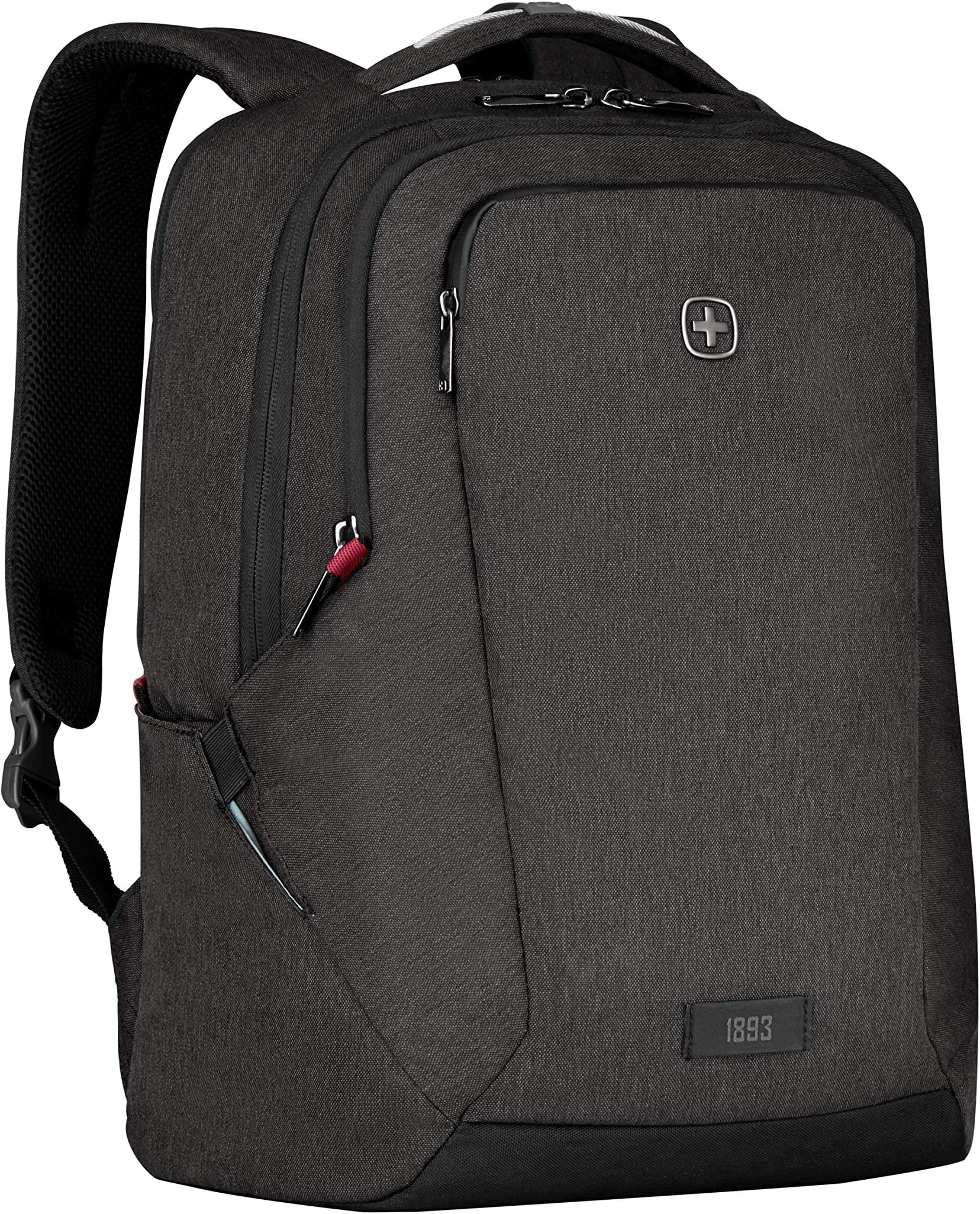MX Professional laptop backpack with tablet pocket, notebook up to 16 inches, tablet of up to 10 inches, organizer, 21 L, for men and women, office, business travel, uni, mottled gray, 611641