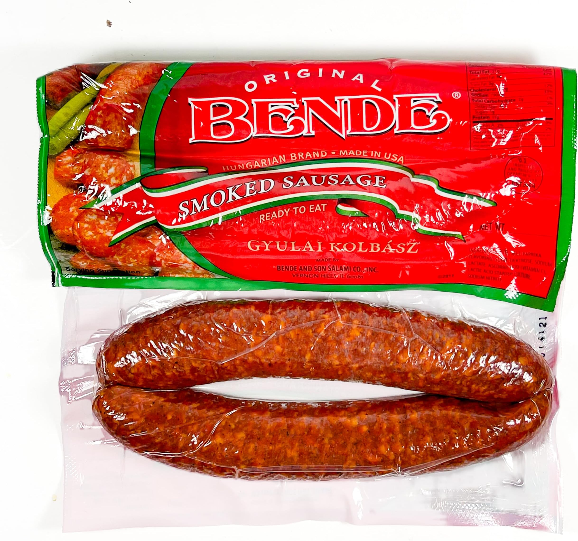 Original Hungarian Brand Smoked Sausage Mild 2 Pack