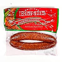 Vista 1 de Bende Gyulai Kolbász Salchicha Ahumada Original Marca Húngara Paquete de 5
