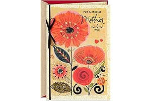 Hallmark Valentine's Day Card for Mom: Express Your Love with Glitter Flowers